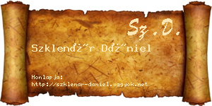 Szklenár Dániel névjegykártya