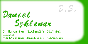 daniel szklenar business card